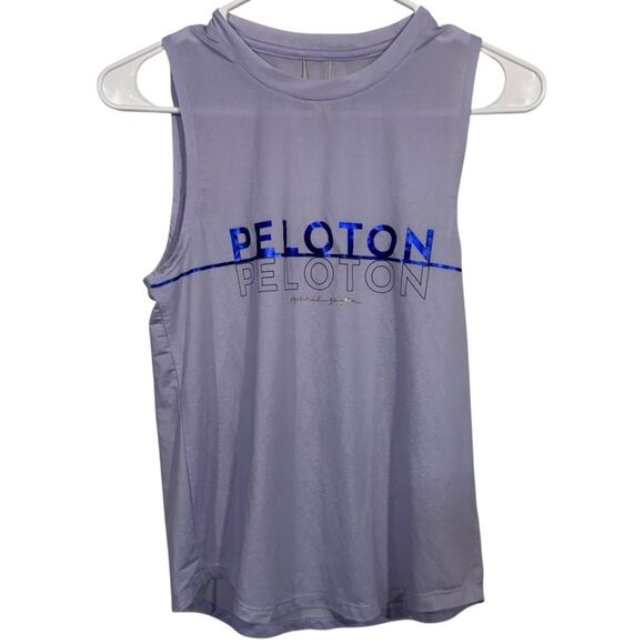 NWOT Spiritual Gangster x Peleton Purple Graphic Racerback Athletic Tank Top - Picture 1 of 4